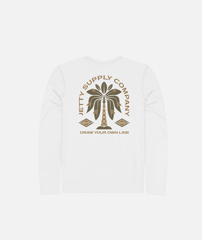 Jetty Kids Fins Uv Long Sleeve Tee Apparel Jetty White Youth Small