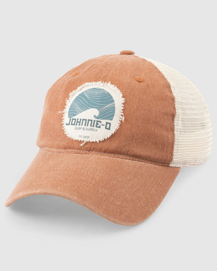Johnnie-O Surf & Supply Trucker Hat Accessories Johnnie-O Orange