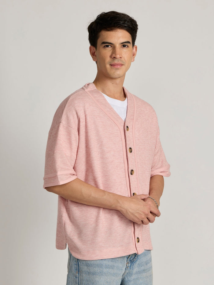 Men's Loose Fit Baseball Shirt - black