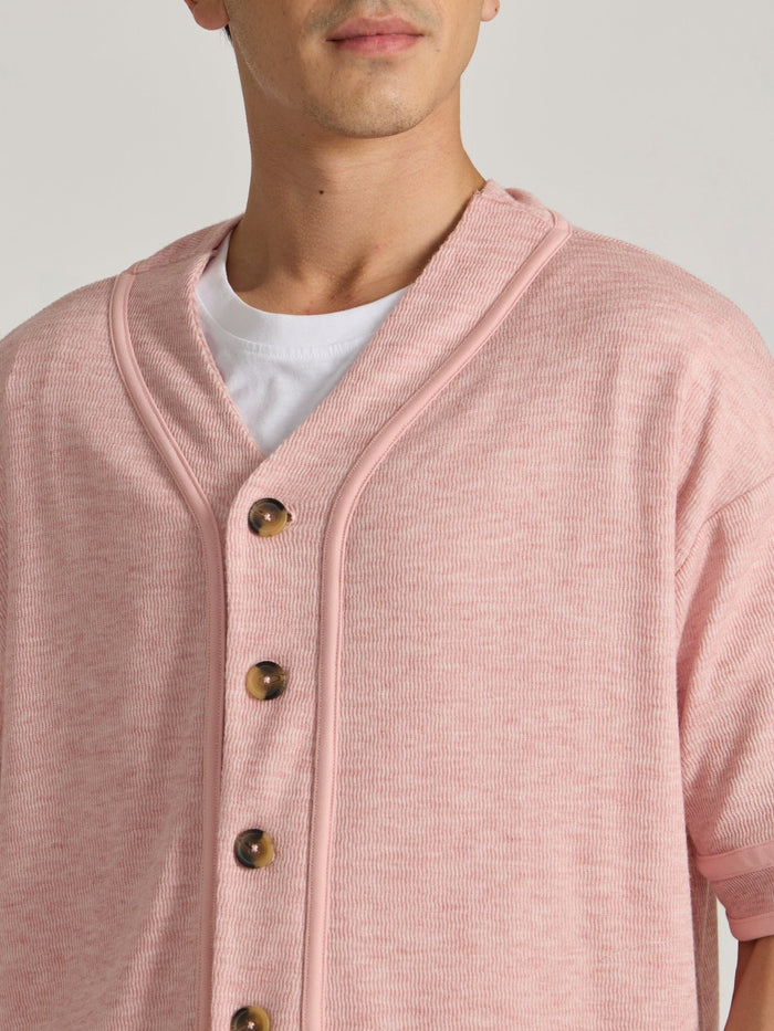 Men's Loose Fit Baseball Shirt - black