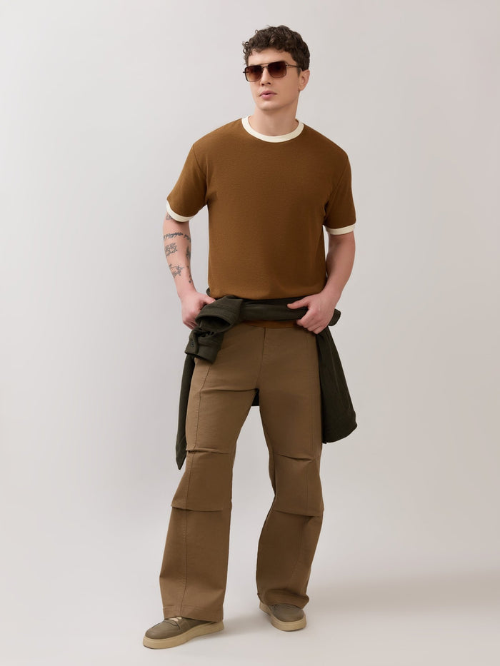 Karoon - Slim Fit Round-Neck T-Shirt - Brown