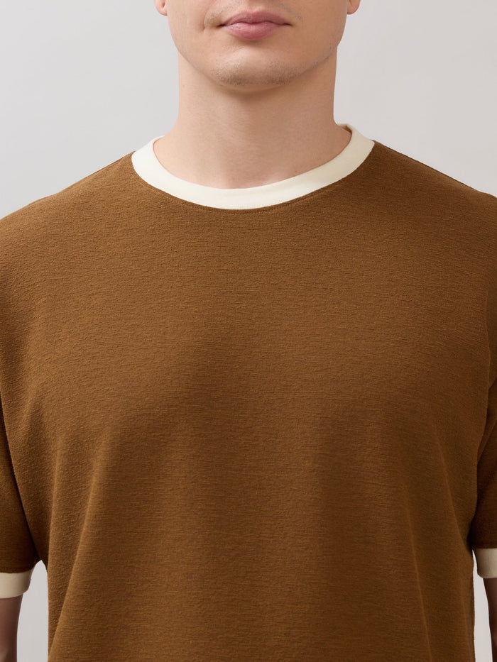 Karoon - Slim Fit Round-Neck T-Shirt - Brown