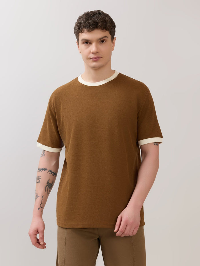 Karoon - Slim Fit Round-Neck T-Shirt - Brown