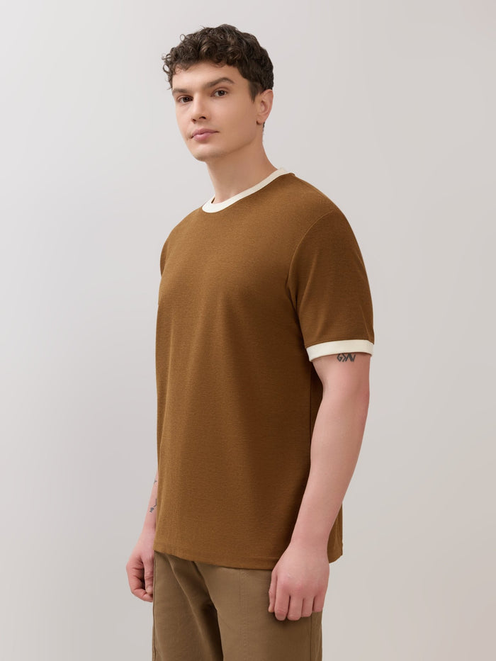 Karoon - Slim Fit Round-Neck T-Shirt - Brown