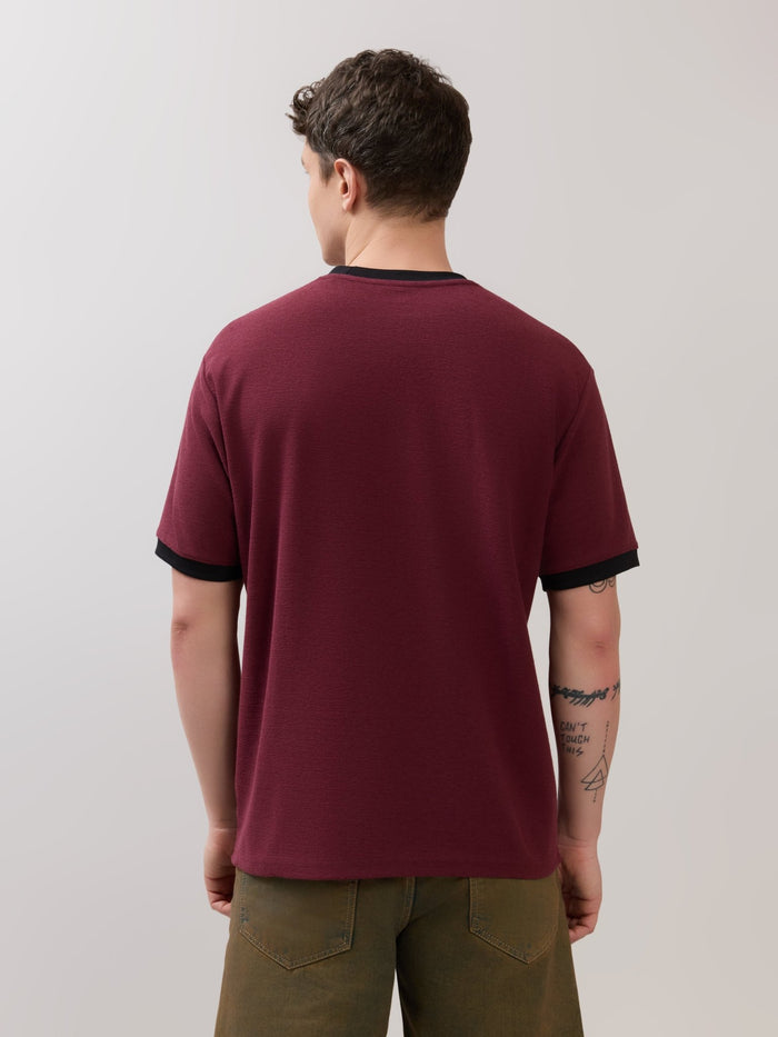 Karoon - Slim Fit Round-Neck T-Shirt - Maroon