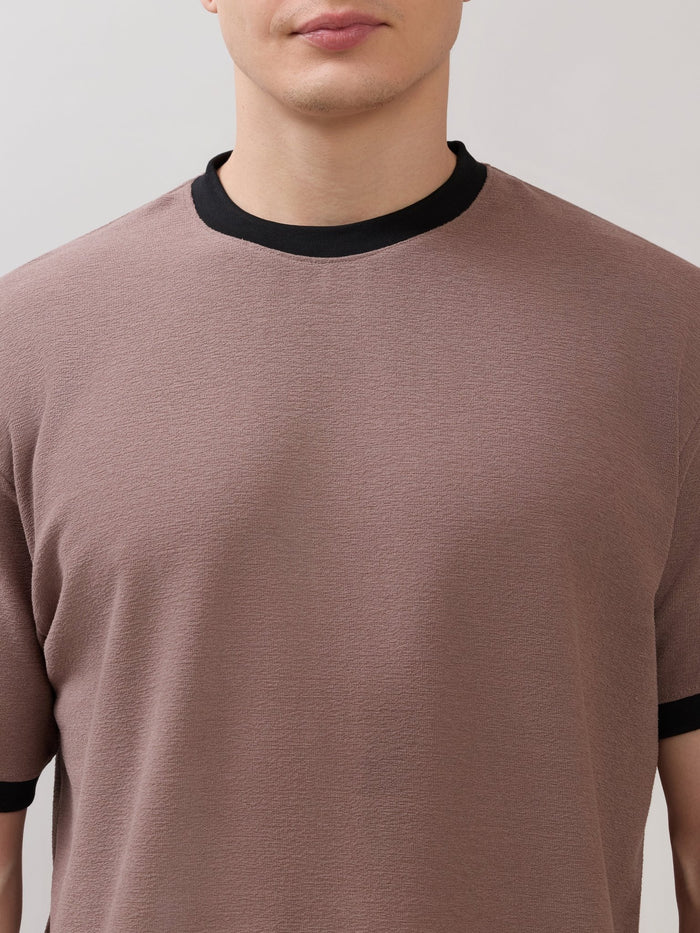 Karoon - Slim Fit Round-Neck T-Shirt - Mauve Taupe