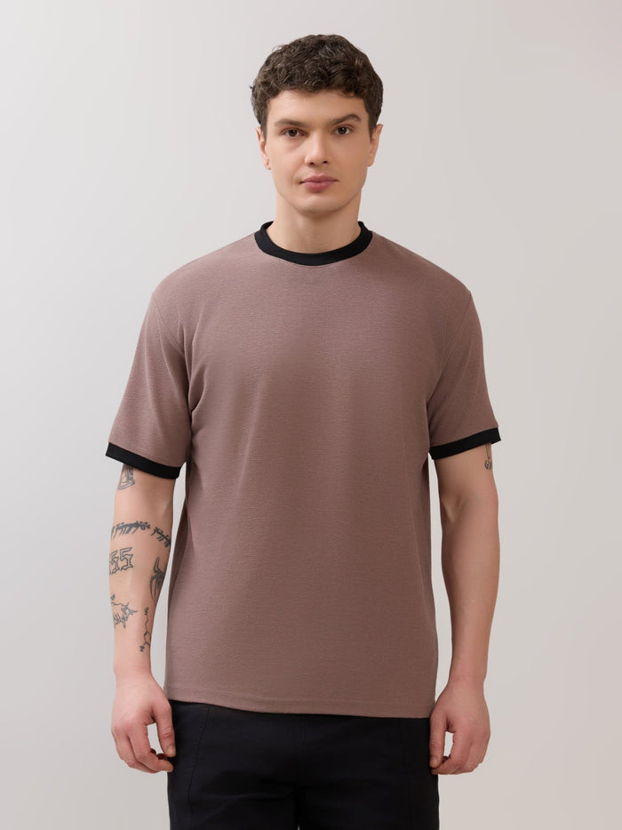Karoon - Slim Fit Round-Neck T-Shirt - Mauve Taupe