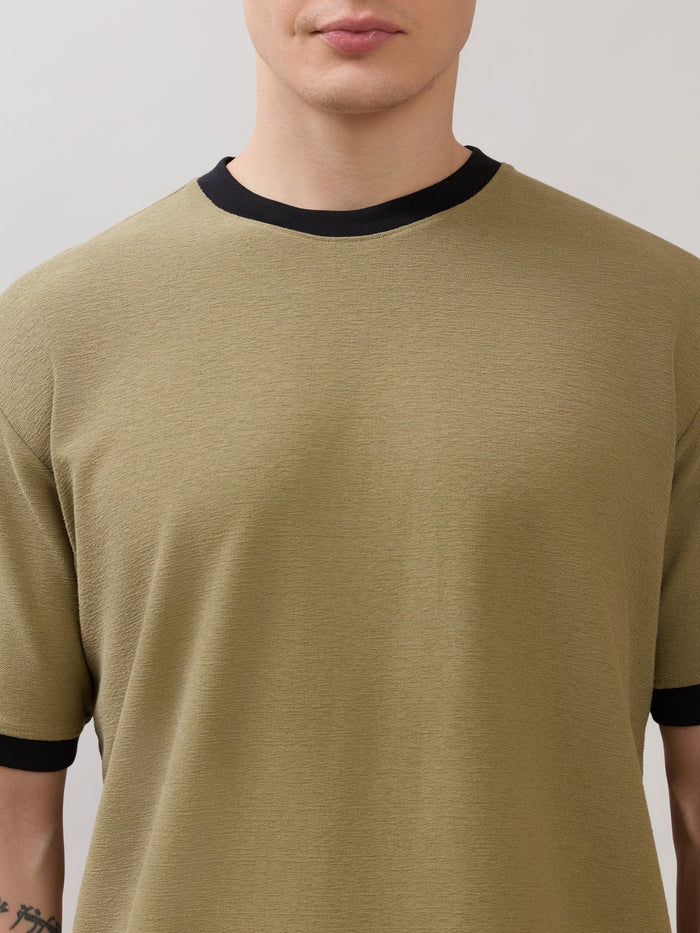 Karoon - Slim Fit Round-Neck T-Shirt - Olive