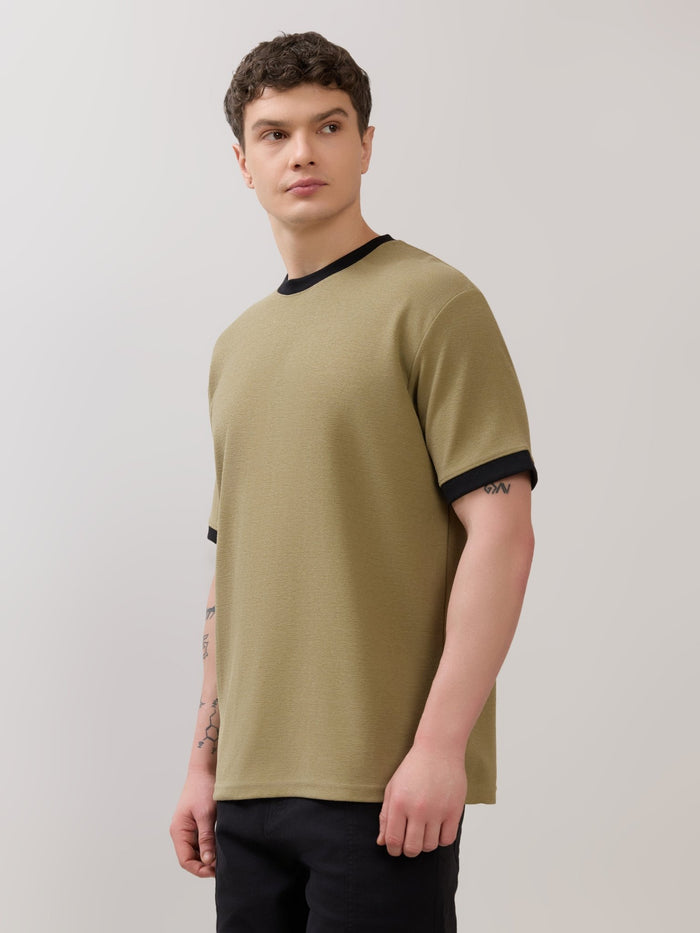 Karoon - Slim Fit Round-Neck T-Shirt - Olive