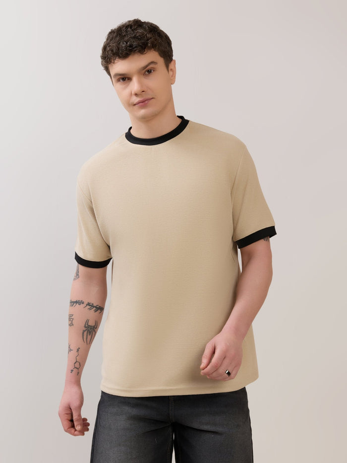 Karoon - Slim Fit Round-Neck T-Shirt - Sand