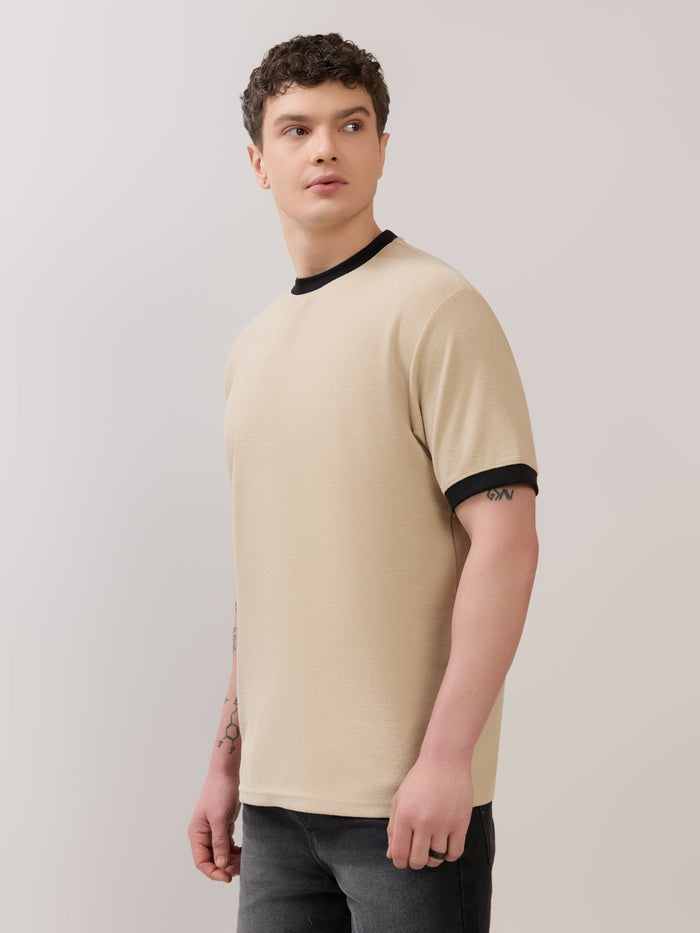 Karoon - Slim Fit Round-Neck T-Shirt - Sand