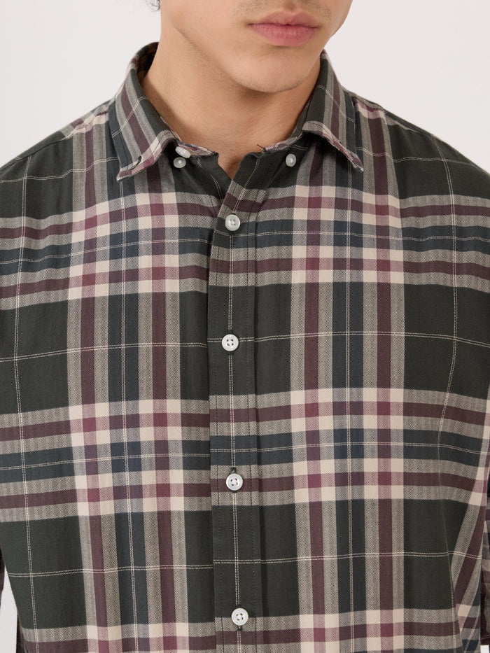 Men's Turkish Fit Checked Shirt - green