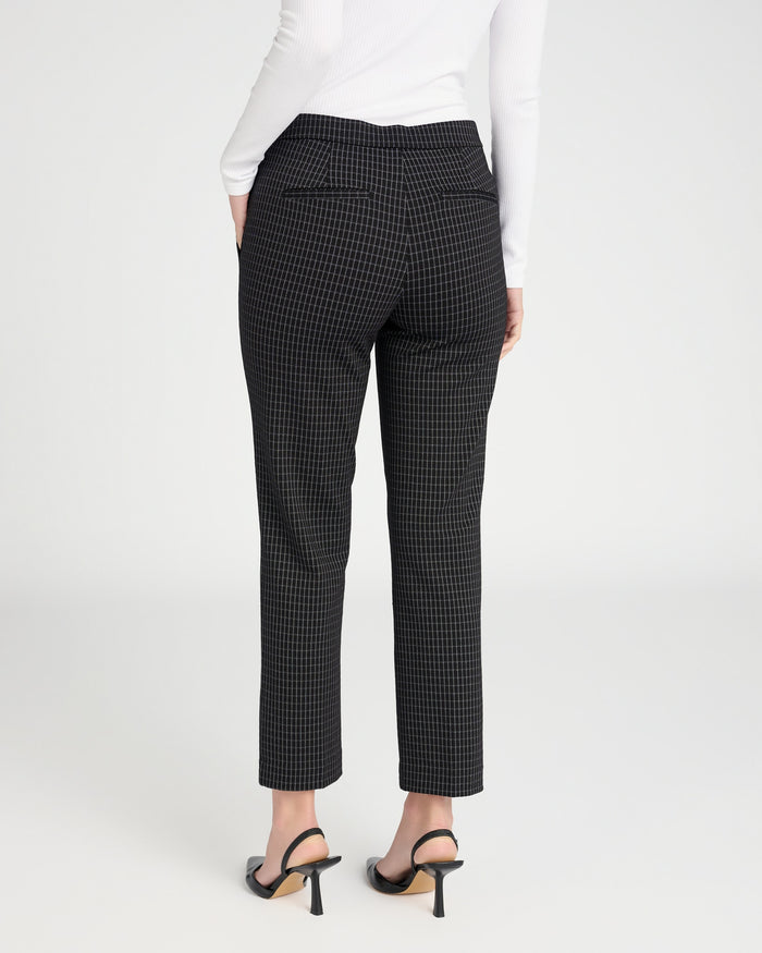 Black White Grid Plaid $|& Liverpool Kayla Pull On Trouser - SOF Back