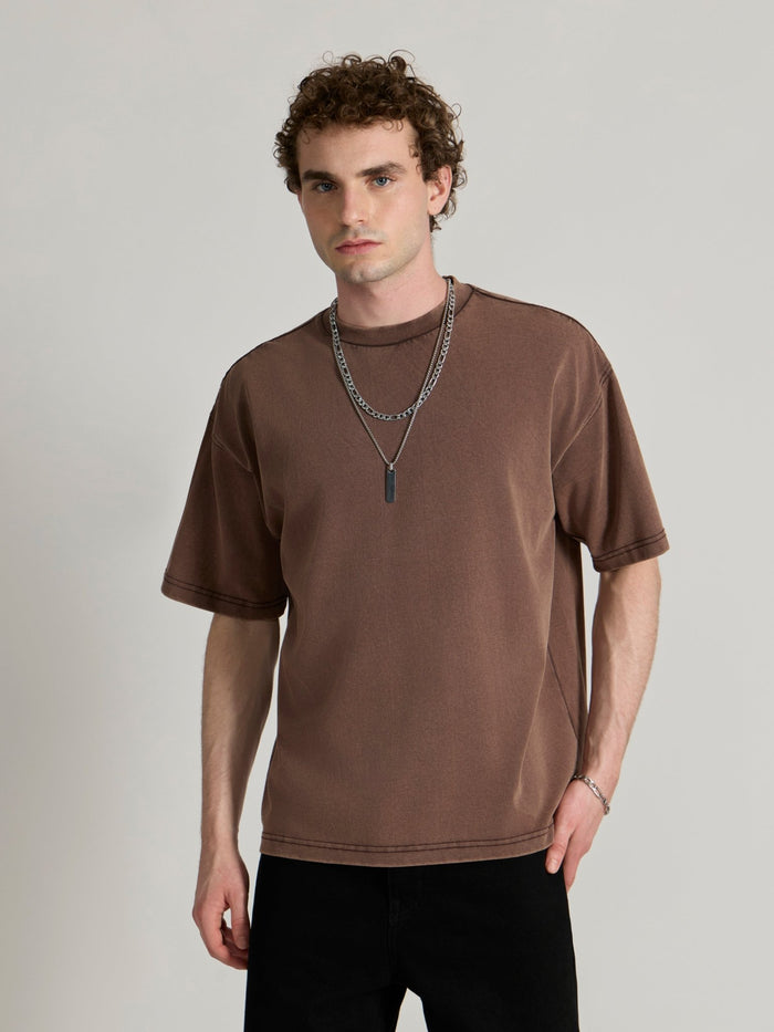 Men's Baggy T-Shirt - Brown