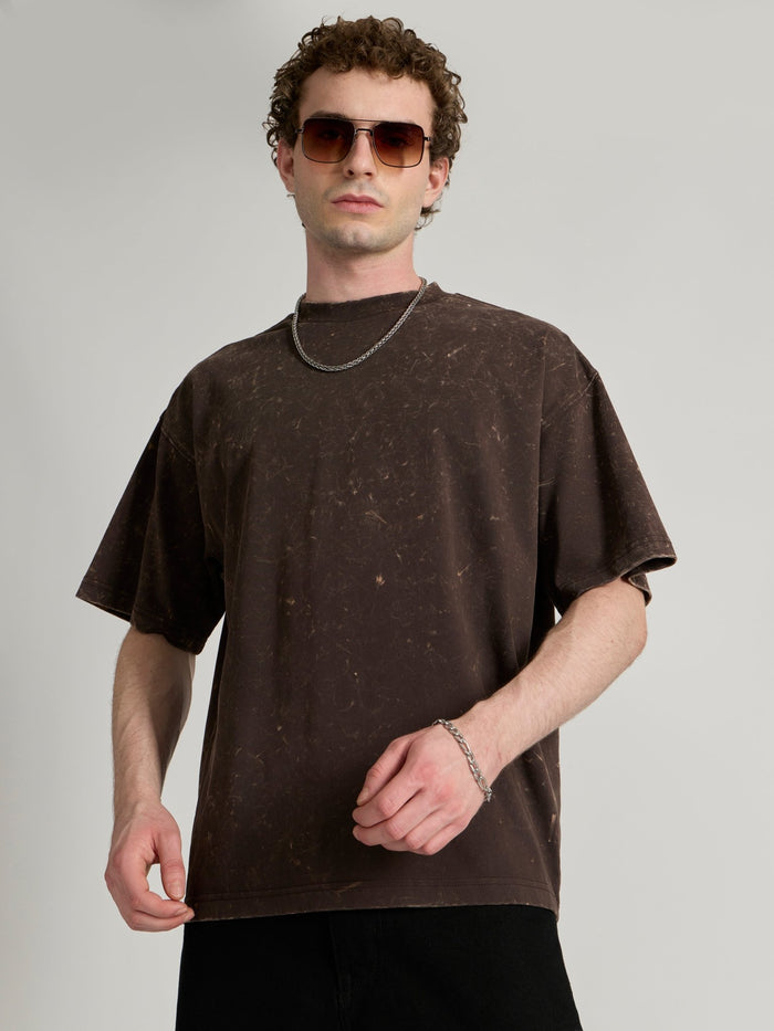 Men's Baggy T-Shirt - Coffee Brown