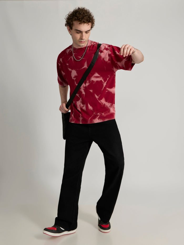 Men's  Baggy T-Shirt in Cranberry