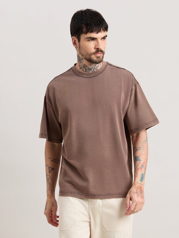 Kellington - Fade Brown Baggy T-Shirt