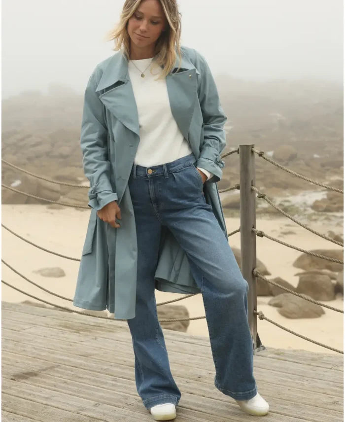 Kelly mid blue wide leg maternity and post partum jeans