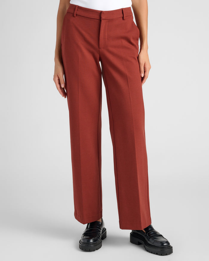 Brunette $|& Liverpool Kelsey Wide Leg Trouser - SOF Front