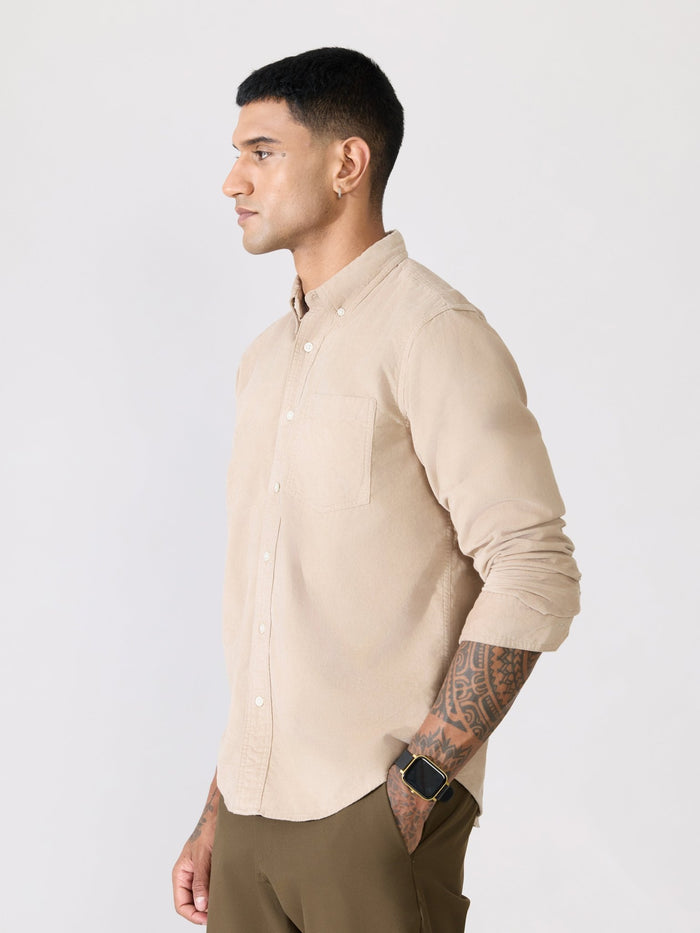 Kokamo - Relaxed Corduroy Shirt - Beige