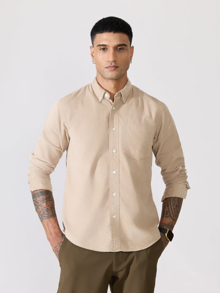Kokamo - Relaxed Corduroy Shirt - Beige
