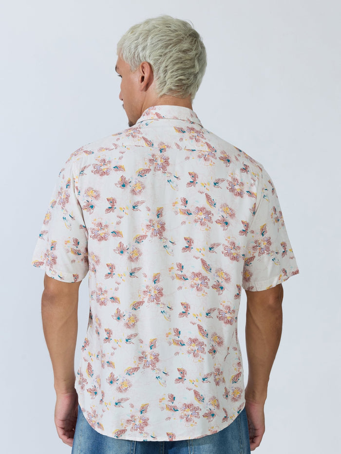 Koralo - Digital Printed Half Sleeve Shirt - Red