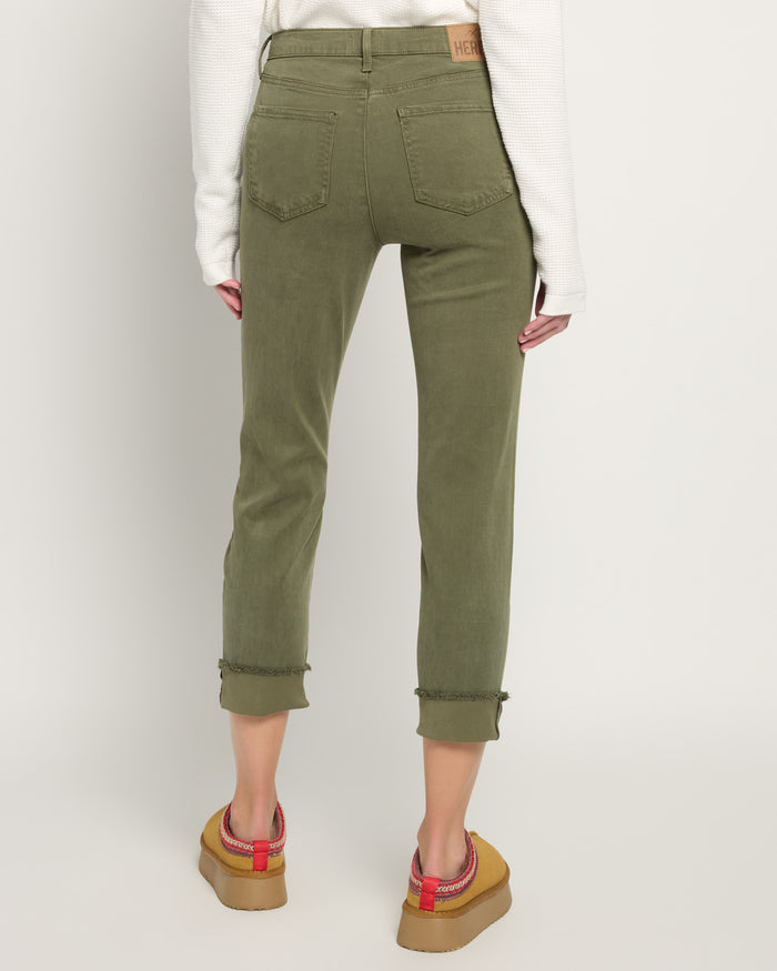 Olive Branch $|& Herizon Lana Cropped Straight Leg Jeans - SOF Back