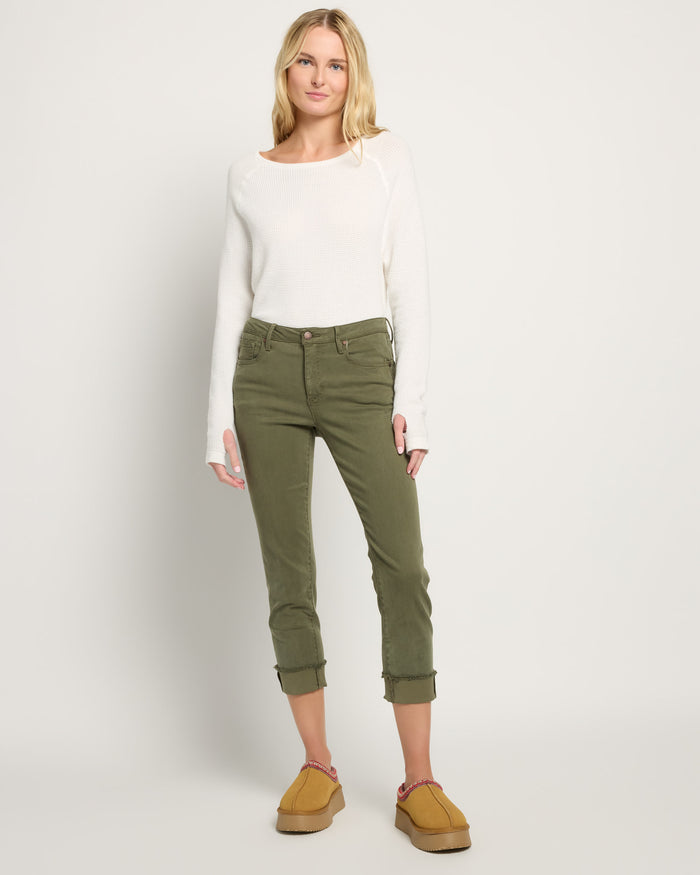 Olive Branch $|& Herizon Lana Cropped Straight Leg Jeans - UGC On Fig