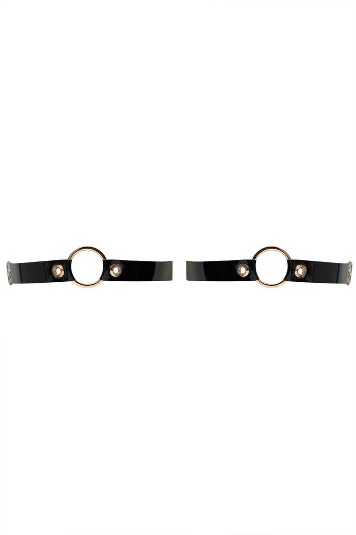 Larah Black garters for YULIA NELSON