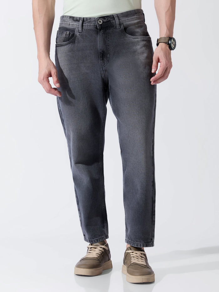 Men's Crop Fit Jeans - Black Shade