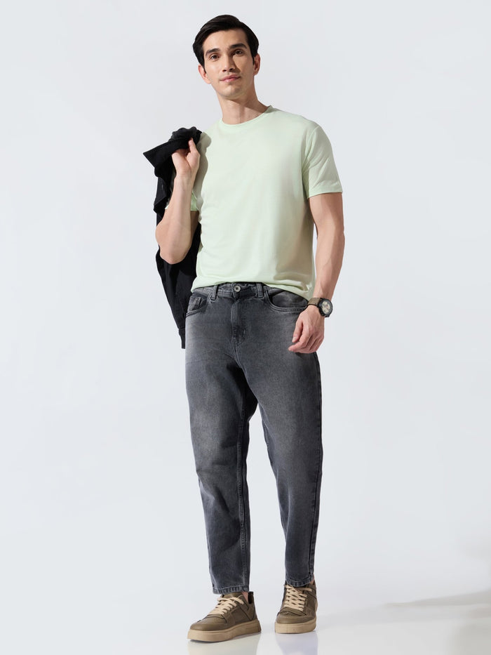 Men's Crop Fit Jeans - Black Shade