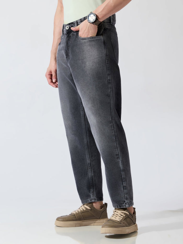 Men's Crop Fit Jeans - Black Shade