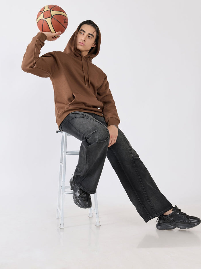 Men's Pullover Hoodie - brown