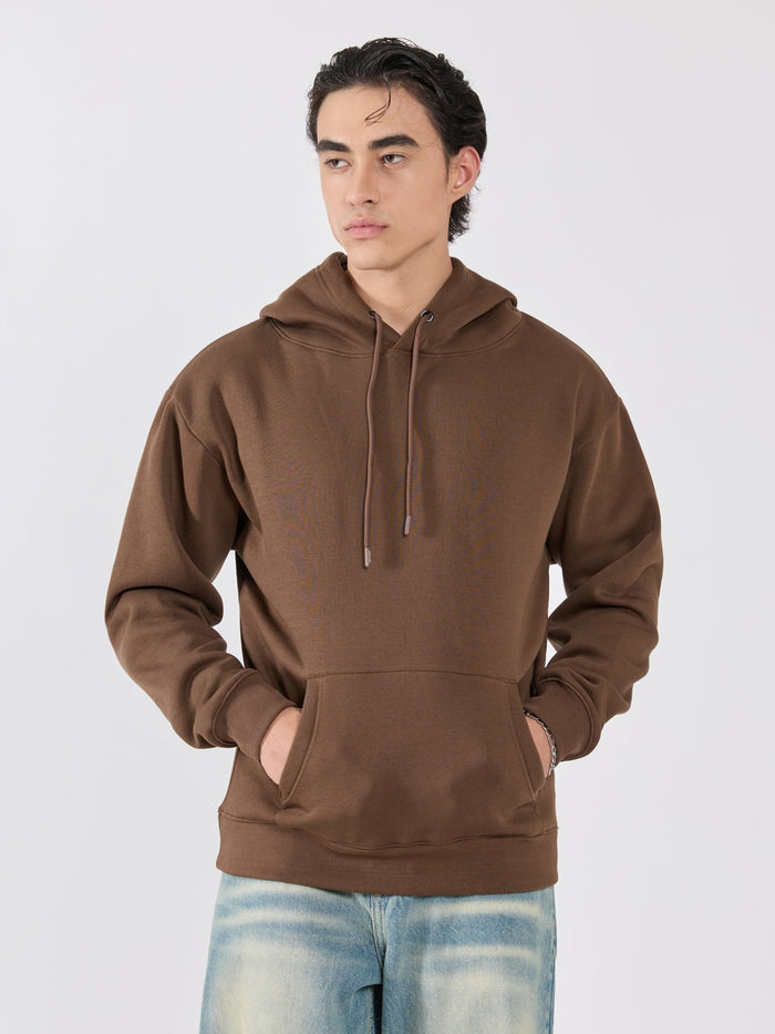Men's Pullover Hoodie - Mid Brown
