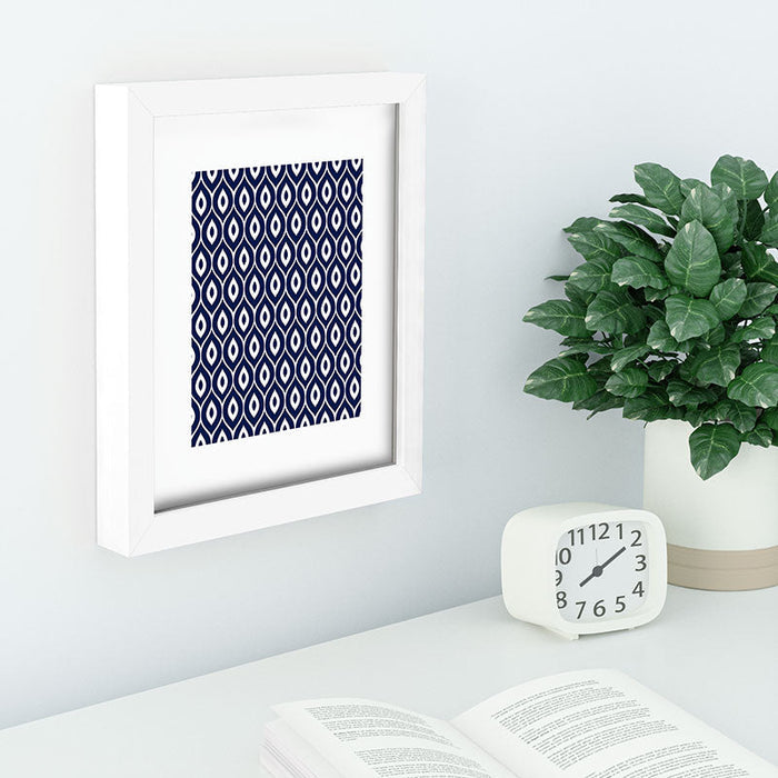 Leela Navy Recessed Framing Rectangle