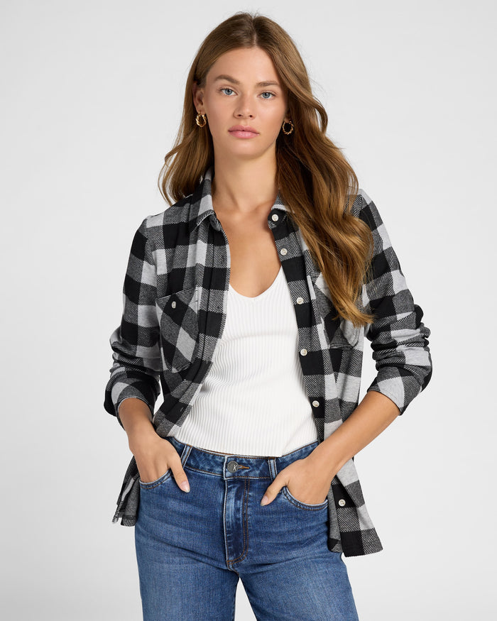Grey Black Plaid / XS