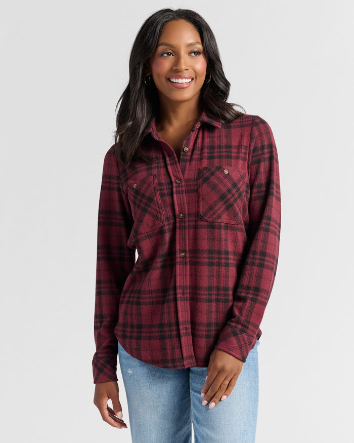 Burgundy Plaid / XS