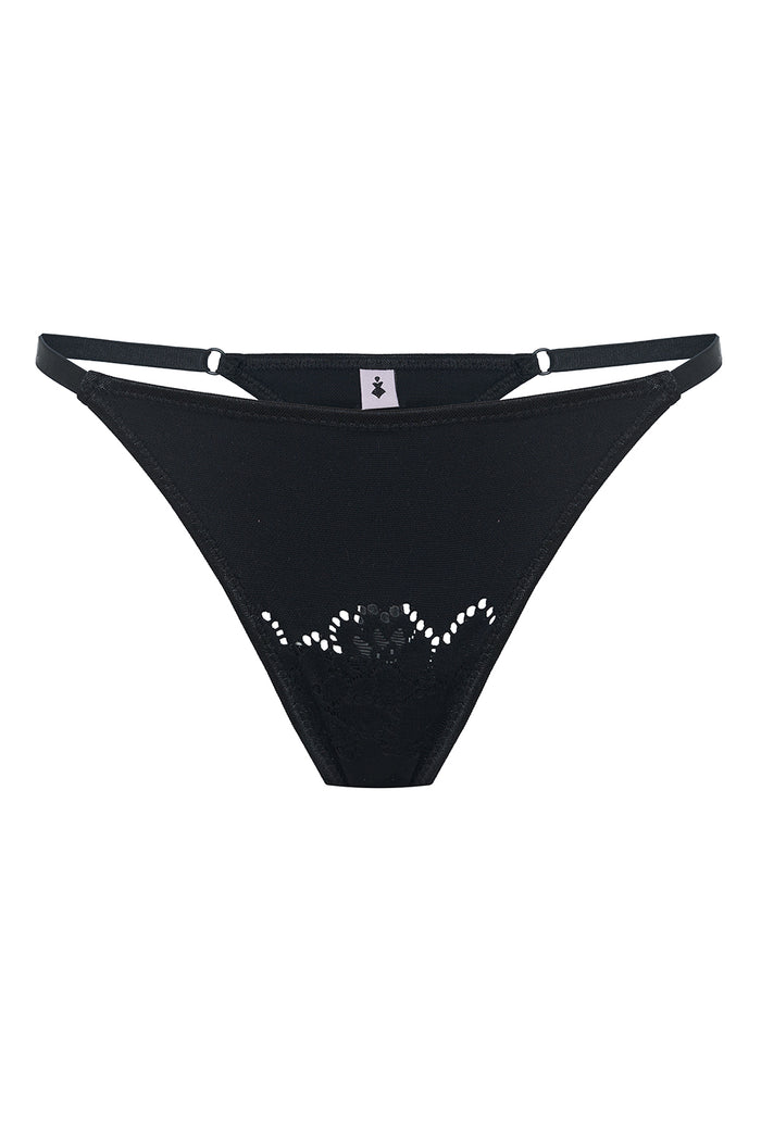 Lindy black ultra thongs