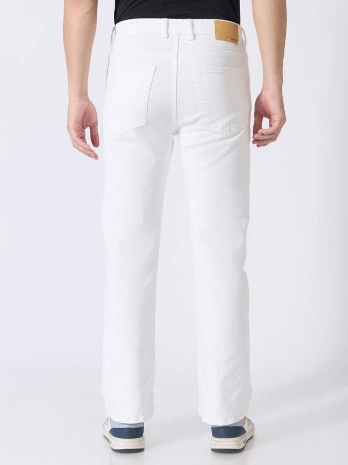 Linear - Straight Fit Jeans - White