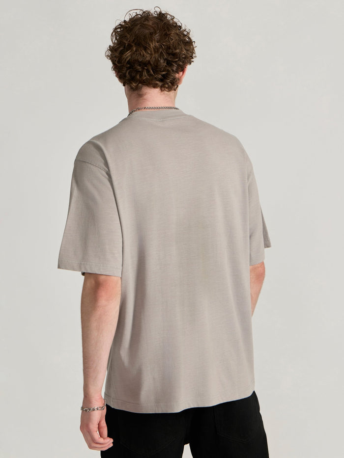 Men's printed baggy T-Shirt in grey