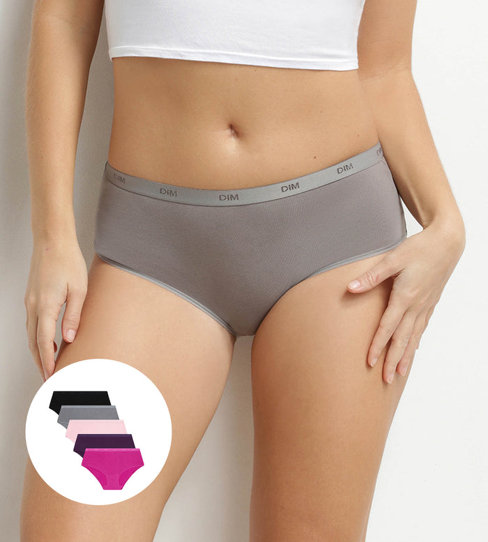 Lot de 5 boxers femme coton stretch à message Les Pockets