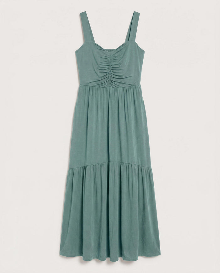 Seaglass $|& SEAS Lotus Ruffle Hem Dress - Hanger Detail