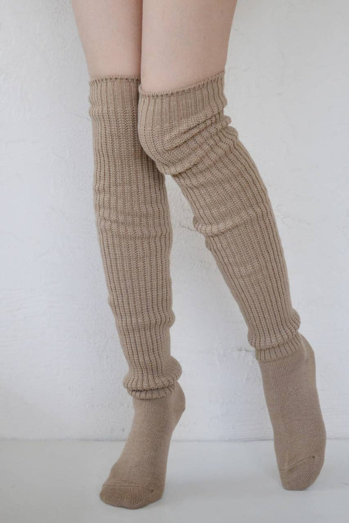 Lounge Scrunchy Over the Knee Socks ~ Black