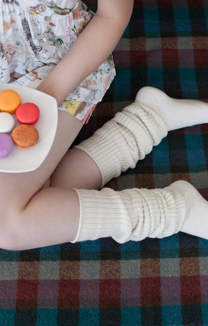 Lounge Scrunchy Over the Knee Socks ~ Wine