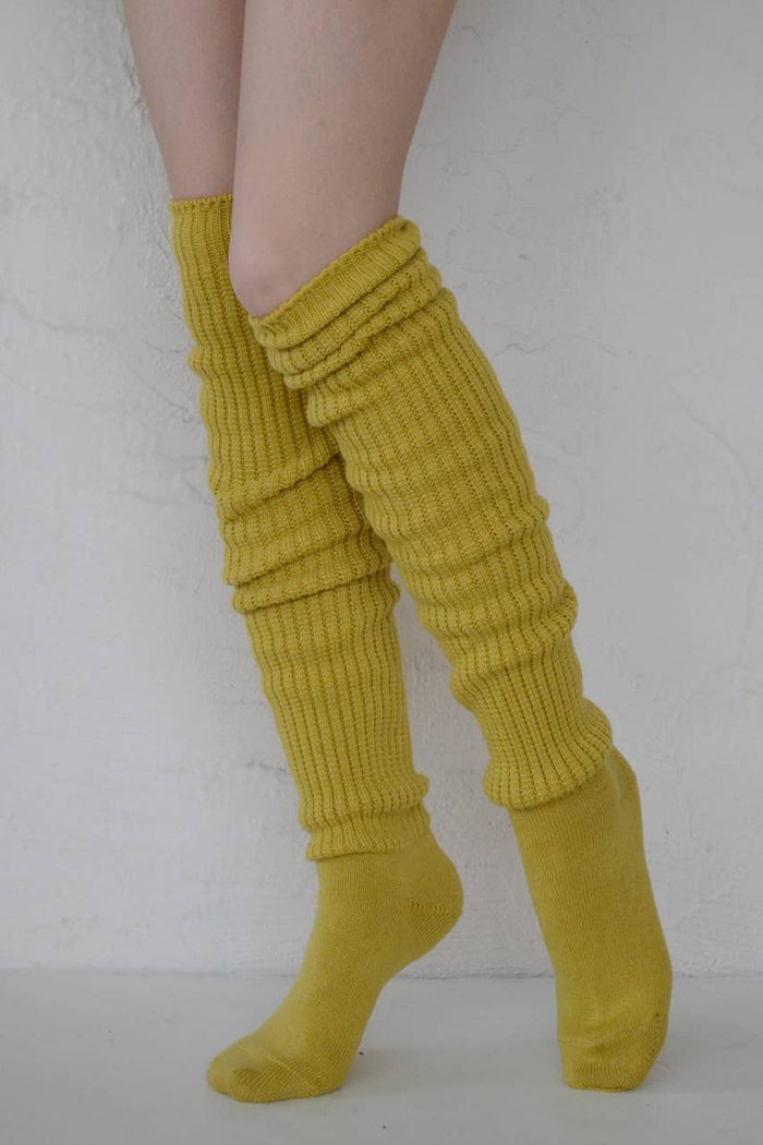 Lounge Scrunchy Over the Knee Socks ~ Wine