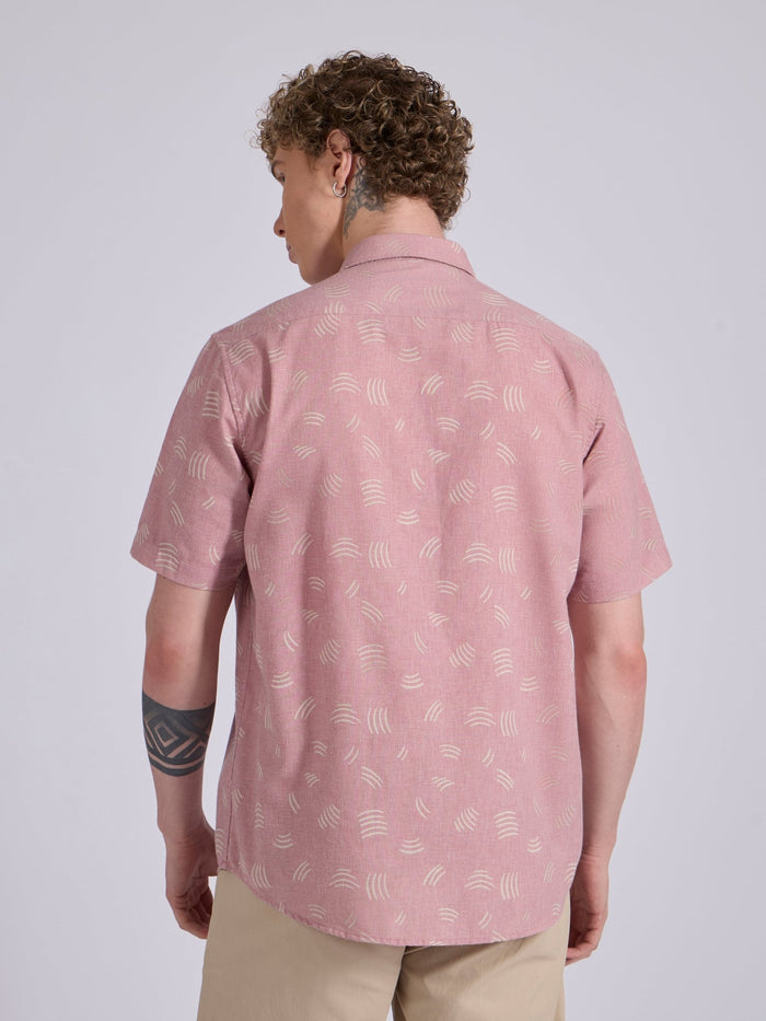 Men's Printed Half Sleeve Shirt  in Light Teal Green