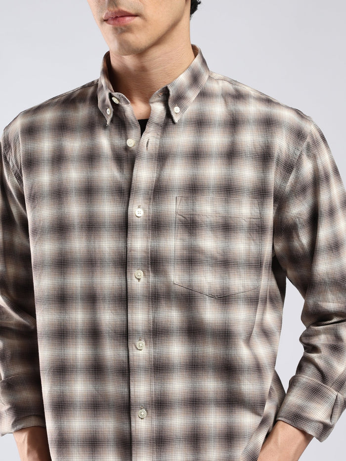 Lutana - Oxford Checks Shirt - Beige
