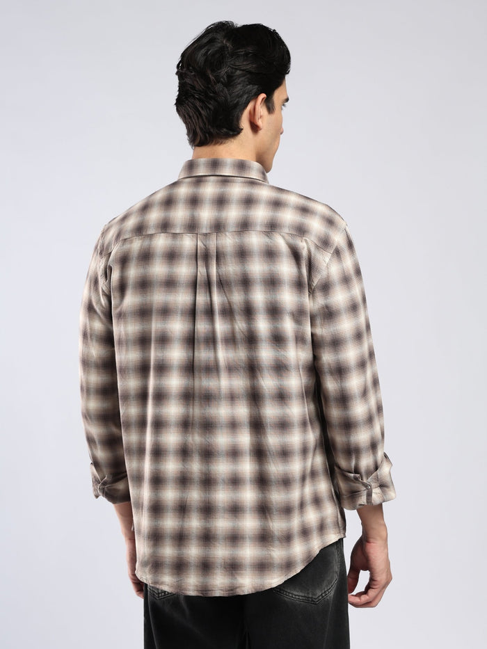 Lutana - Oxford Checks Shirt - Beige