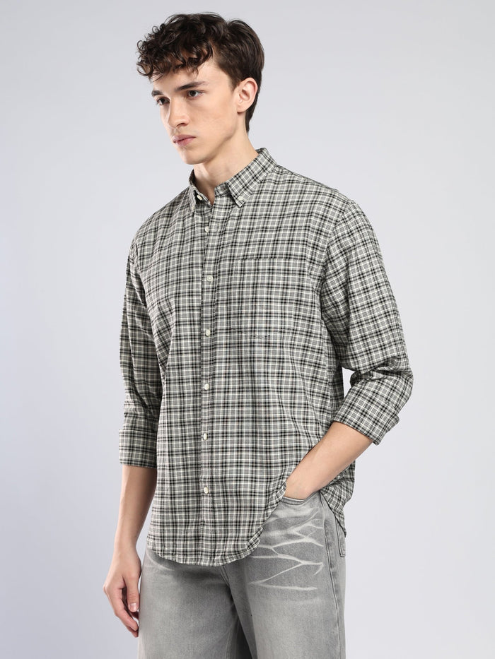 Lutana - Oxford Checks Shirt - Black