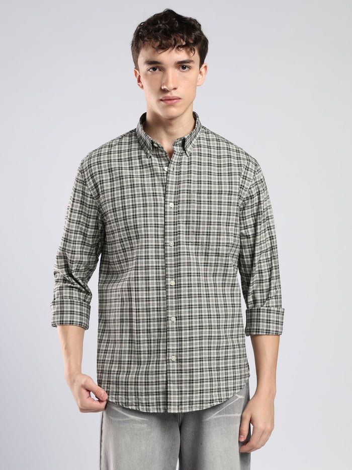 Lutana - Oxford Checks Shirt - Black